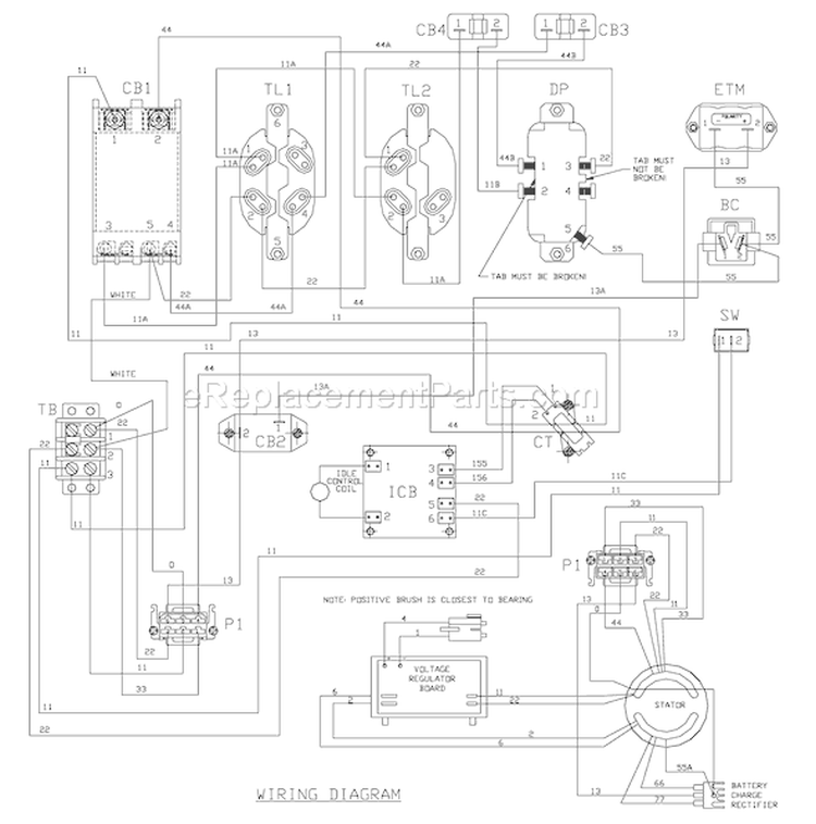 Page F Diagram and Parts List for 030340-0  Briggs and Stratton Generator